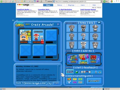 Crazy Arcade Hidden Catch - Xanga Layouts - CreateBlog